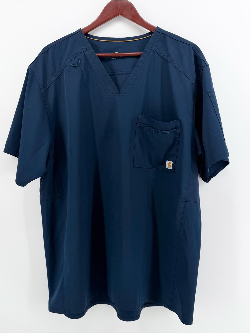 Carhartt Liberty Men’s XL Scrub Top‎ Navy Blue V-Neck Rugged Flex C15106